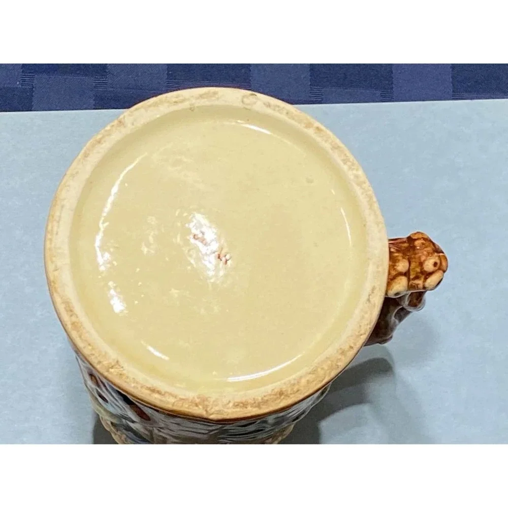 7″ Vintage Japanese Porcelain German Majolica Court Scene Beer Stein‎